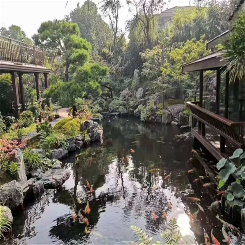 嘉善庭院小型鱼池假山图片